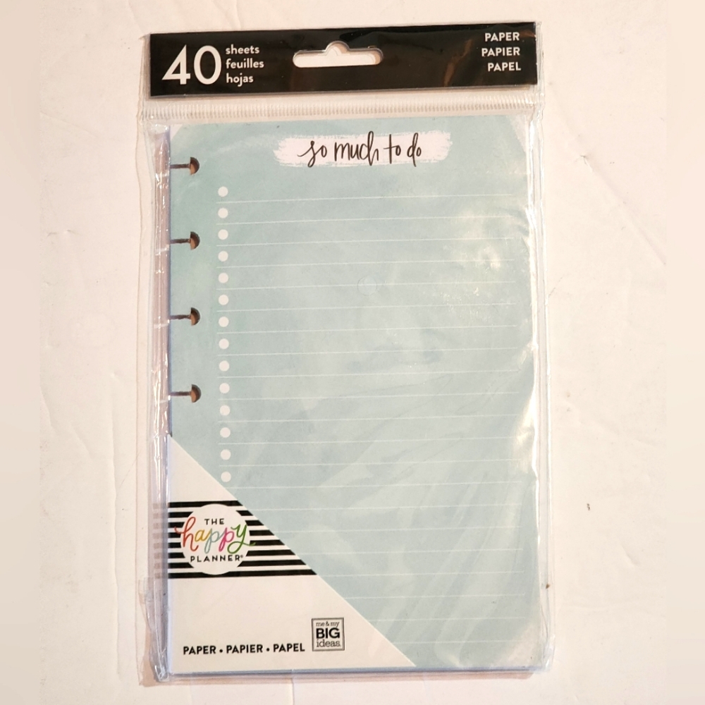 The Happy Planner - "So Much To Do" Filler  Paper - 40 Sheets - 7 in. x 4.6 in.